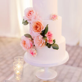 Close up shot of a white color cake